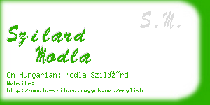 szilard modla business card